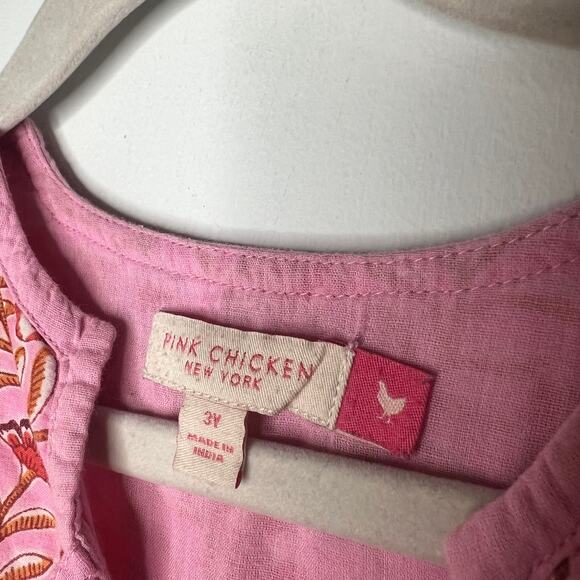 Pink Chicken Floral Pink and Red Casual Dress - Picture 3 of 5